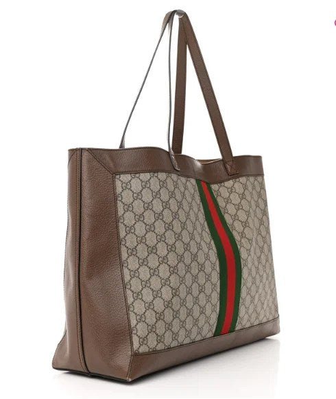 GG tote beige: Large Tote Bag w/Two Handles