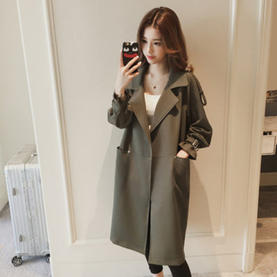 Loose Mid-Length Women's Trench Coat