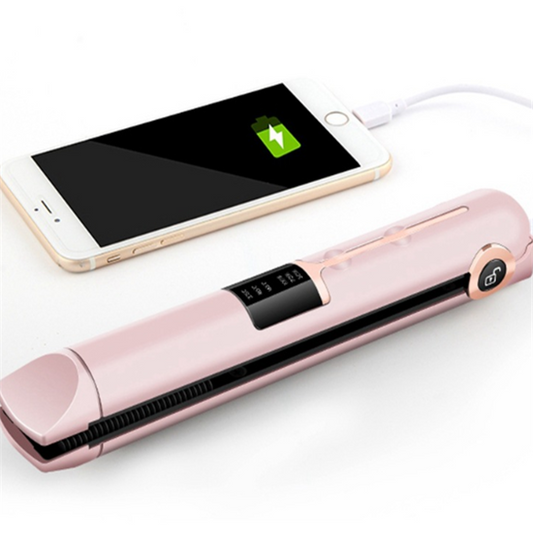 2-in-1 Hair Curler and Straightener (rechargeable usb port)