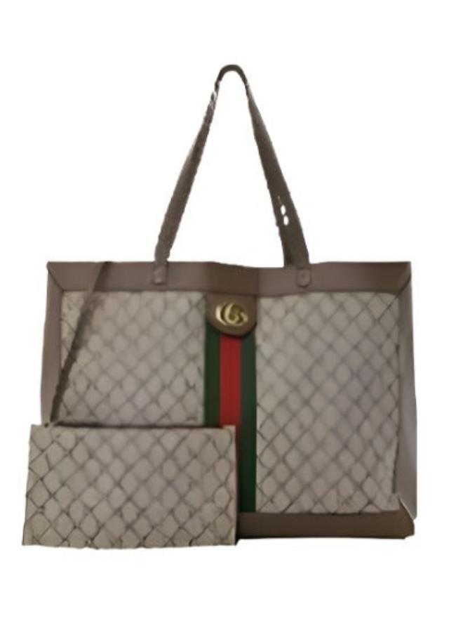 GG tote beige: Large Tote Bag w/Two Handles