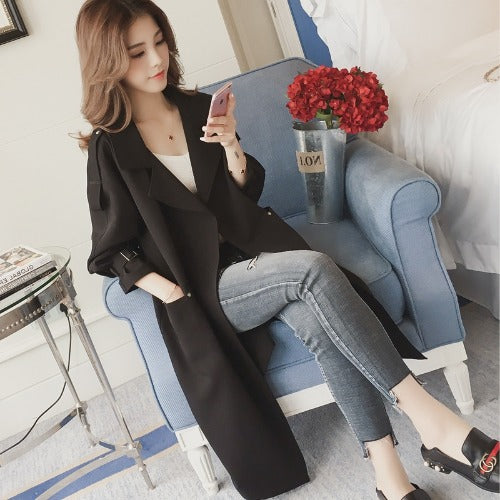 Loose Mid-Length Women's Trench Coat